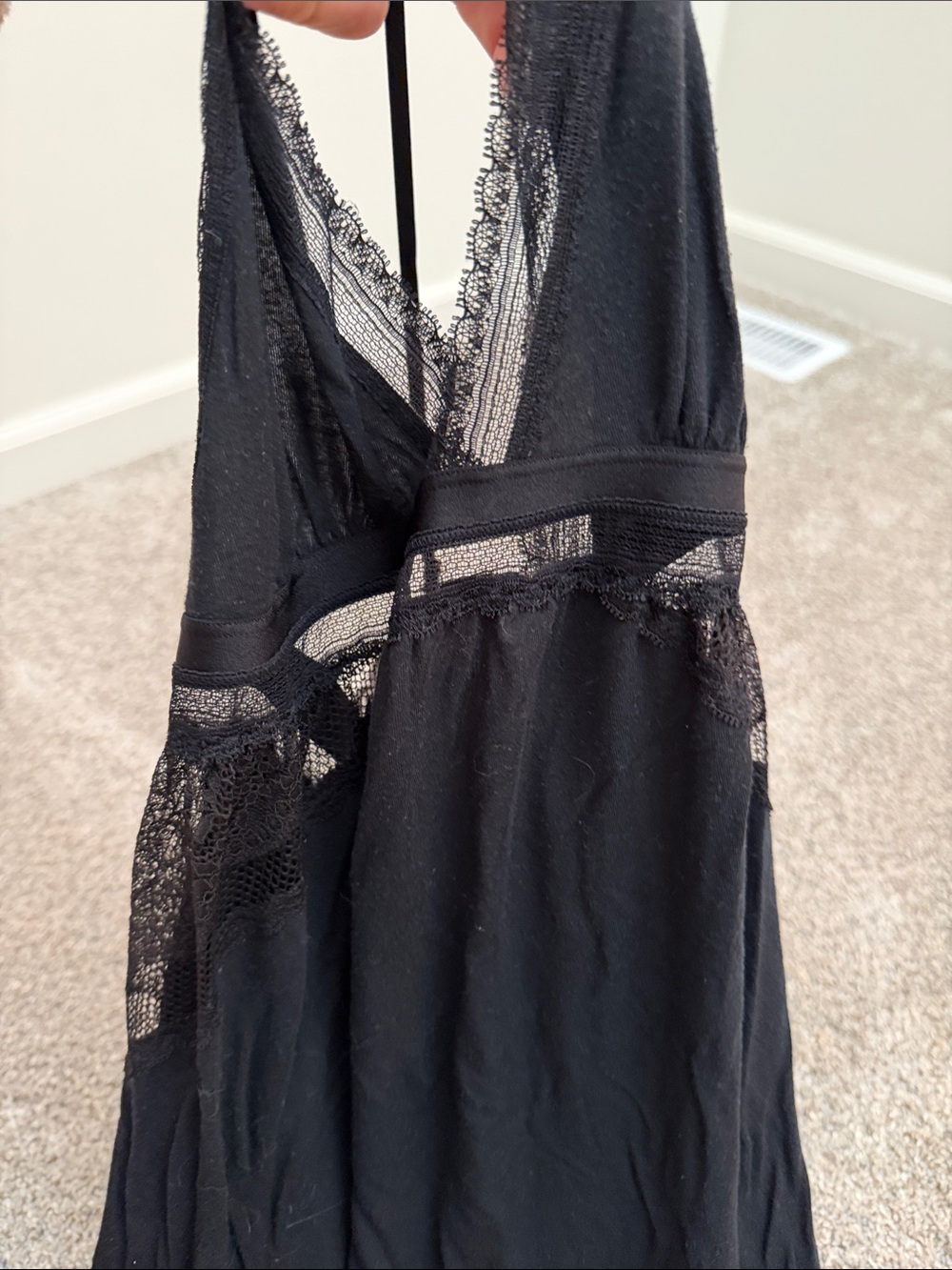 Victoria’s Secret Black Lace-Trim Slip Nightdress - Picture 2 of 4